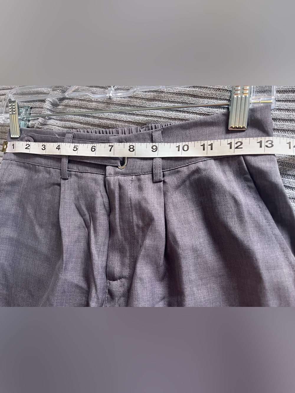 Wide Leg Gray Dress Pants - Picture 4 of 9